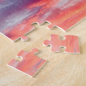 Mooie Oranje rode zonsondergang Legpuzzel (Zijkant)