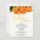 Mooie Oranje Rose Bouquet Sjabloon Kaart (Voorkant)