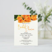 Mooie Oranje Rose Bouquet Sjabloon Kaart (Staand voorkant)