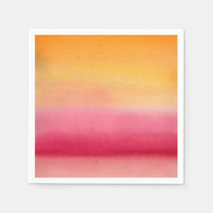 Mooie Oranje Roze Aquarel Servet