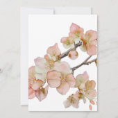 Mooie oranje roze bloemen SAVE THE DATE Kaart (Achterkant)