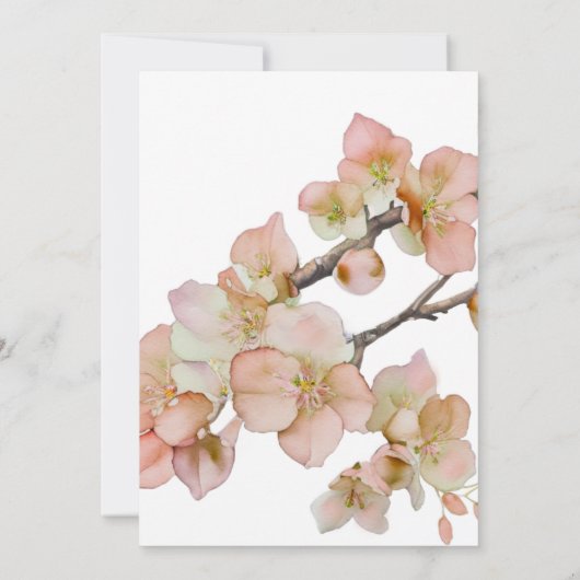 Mooie oranje roze bloemen SAVE THE DATE Kaart (Achterkant)