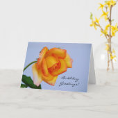 Mooie Oranje rozenrozenkaart Kaart (Gele Bloem)