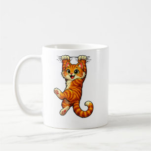 Mooie oranje tabby kat koffie koffiemok