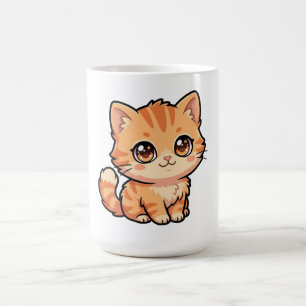 Mooie oranje tabby poes koffiemok
