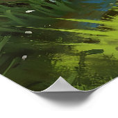 Mooie Oranje Tijger Hardlopen in Oerwoud Poster (Hoek)