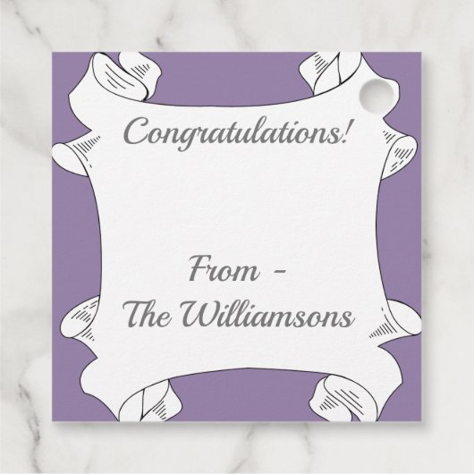 Mooie Oranje Tulpen Bedankjes Labels (Achterkant)