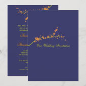 Mooie Oranje uitnodiging tot weduwschap (Voorkant / Achterkant)