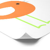 Mooie Oranje Vogel Poster (Hoek)