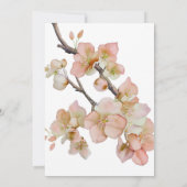 Mooie oranje waterverf bloemig vrijgezellenfeest kaart (Achterkant)