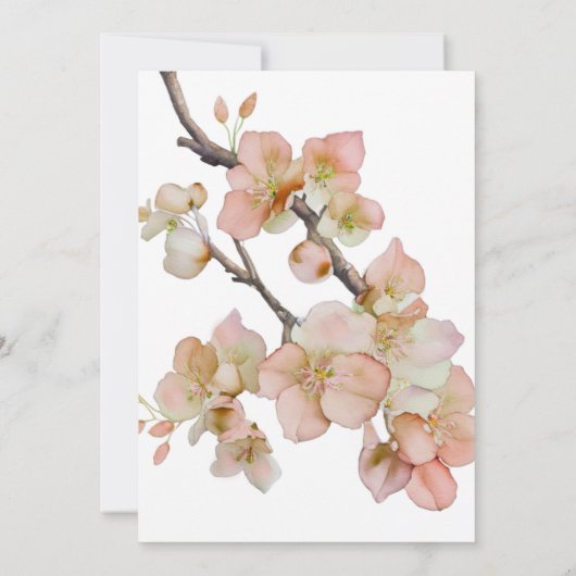 Mooie oranje waterverf bloemig vrijgezellenfeest kaart (Achterkant)