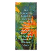 Mooie Oranje Yellow Cone Flower Sympathy Card Reclamekaart (Achterkant)