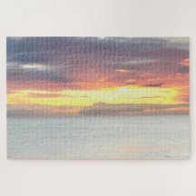 Mooie Oranje zonsondergang op de oceaan