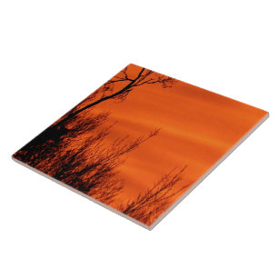 Mooie Oranje zonsopgang in Kansas Tegeltje