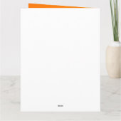 Mooie Oranjegele Bloem Kaart (Achterkant)