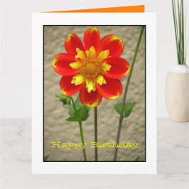 Mooie Oranjegele Bloem Kaart