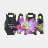 Mooie Orchidee bruiloft Gable Favor Box Bedankdoosjes (Uitgevouwen)