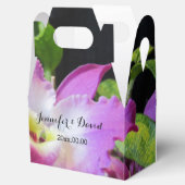 Mooie Orchidee bruiloft Gable Favor Box Bedankdoosjes (Geopend)