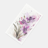 Mooie orchidee gastenhanddoeken servet (Hoek)