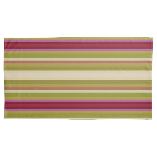 Mooie orchidee gekleurde streep kussensloop (Voorkant-Links)