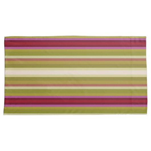 Mooie orchidee gekleurde streep kussensloop (Voorkant-Rechts)