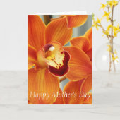 Mooie Orchidee Moederdag Kaart (Gele Bloem)
