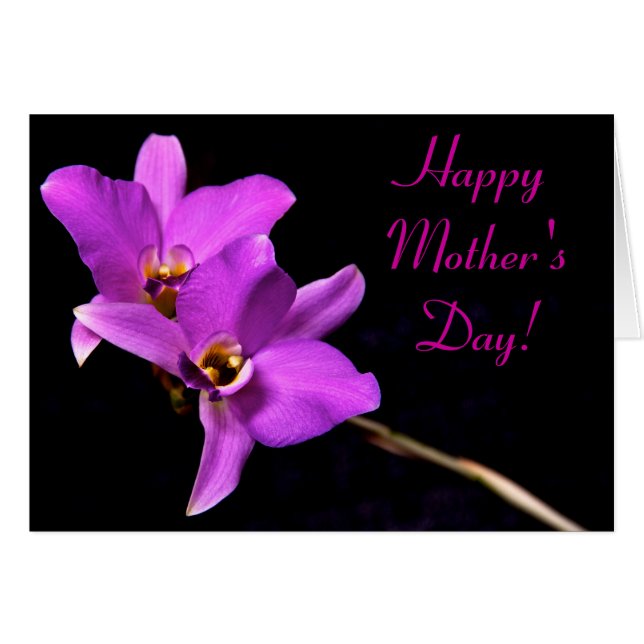 Mooie orchidee Moederdag Kaart (Voorkant Horizontaal)