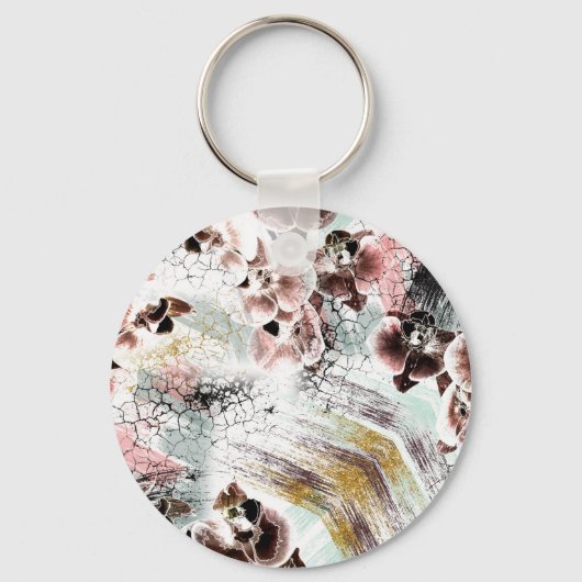 Mooie orchidee sleutelhanger (Voorkant)