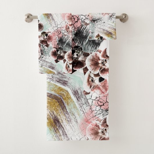 Mooie orchidee stijlvol bad handdoek (Insitu)