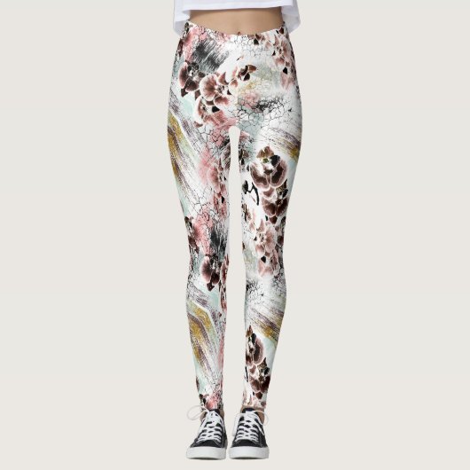 Mooie orchidee stijlvol leggings (Voorkant)