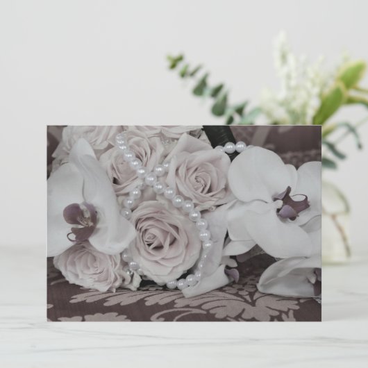 Mooie orchideeën en Rozen Kaart (Staand voorkant)