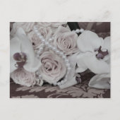 Mooie orchideeën en Rozen Sla de datum op Briefkaart (Voorkant)