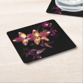 Mooie orchideeën kartonnen onderzetters (Schuin)