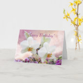 Mooie Orchideeën Verjaardag Wenskaart Kaart (Gele Bloem)