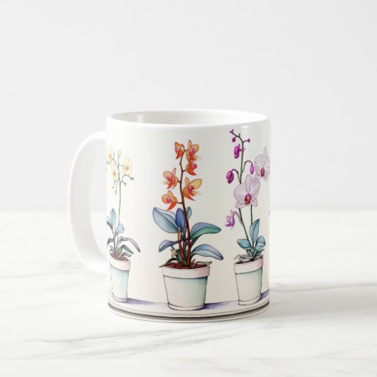 Mooie Orchids Coffee-Mok Koffiemok (Voorkant links)