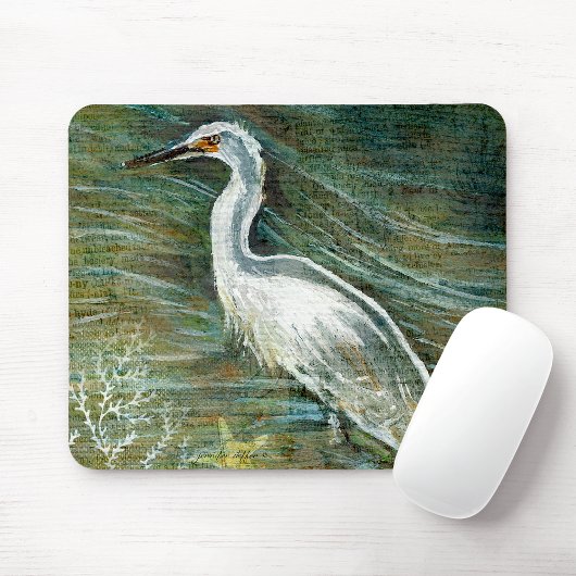 Mooie orebird Wading in water Art Muismat