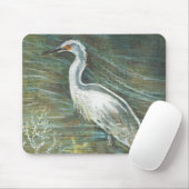 Mooie orebird Wading in water Art Muismat (Met muis)