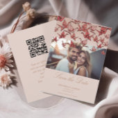 Mooie Origami Papier Kraan Foto QR Code Save The Date
