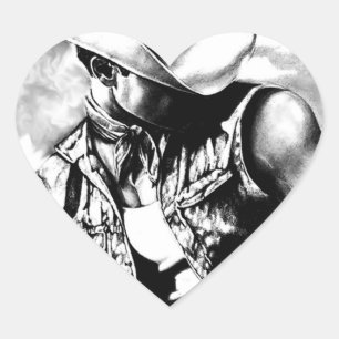 Mooie originele beeldende kunst tekening van een c hart sticker