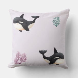 Mooie Orka Walvis Patroon Oceaan Zeeleven Babykame Kussen