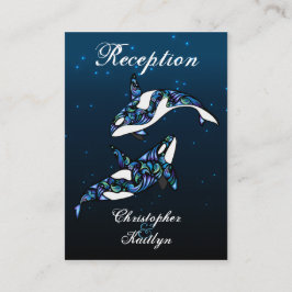 Mooie Orka Whales Bruiloft Receptie Kaarten