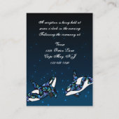 Mooie Orka Whales Bruiloft Receptie Kaarten (Achterkant)