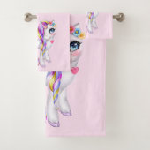 Mooie orn met regenboogmane bad handdoek (Insitu)