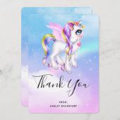 Mooie orn met regenboogmane bedankkaart (Voorkant / Achterkant)