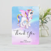 Mooie orn met regenboogmane bedankkaart (Staand voorkant)