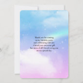 Mooie orn met regenboogmane bedankkaart (Achterkant)