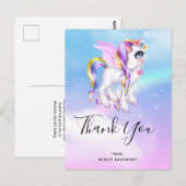 Mooie orn met regenboogmane bedankt briefkaart (Voorkant / Achterkant)