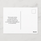 Mooie orn met regenboogmane bedankt briefkaart (Achterkant)