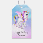Mooie orn met regenboogmane Birthday Cadeaulabel (Voorkant)