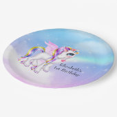 Mooie orn met regenboogmane Birthday Papieren Bordje (Gekanteld)